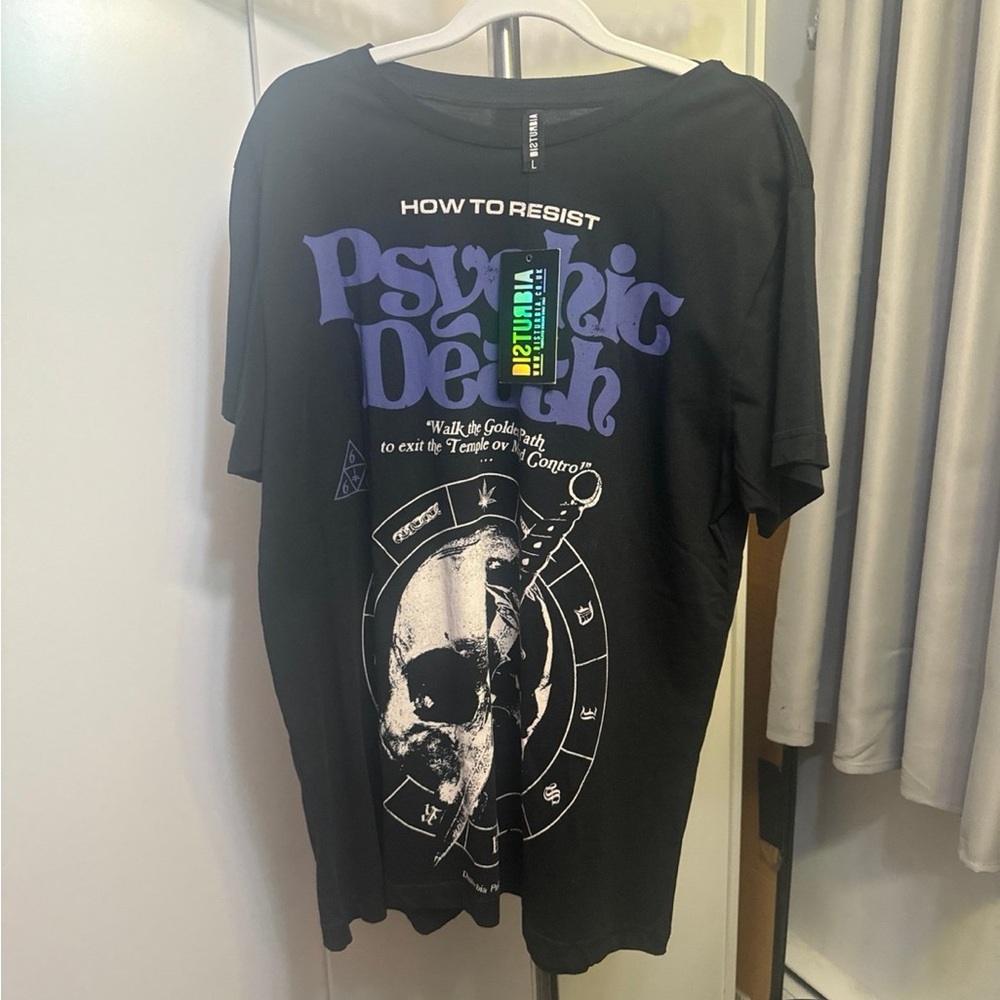 Disturbia size large new with tag T-shirt
Cleaning out my closet everything goes